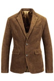 Notch Lapel Brown Single Breasted Men's Prom Blazer