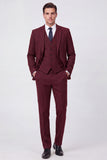 Brown Single Breasted 3 Piece Notch Lapel Men's Prom Suits