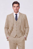 Brown Single Breasted 3 Piece Notch Lapel Men's Prom Suits