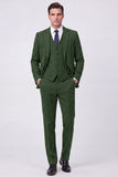 Brown Single Breasted 3 Piece Notch Lapel Men's Prom Suits