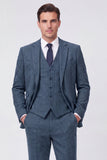 Brown Single Breasted 3 Piece Notch Lapel Men's Prom Suits