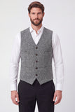 Brown Single Breasted Men's Suit Vest