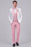 3 Piece Shawl Lapel Blue One Button Men's Wedding Suits