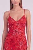 Pink Floral Bodycon Sequins Beaded Short Homecoming Dress with Lace Up Back
