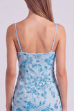 Fuchsia Spaghetti Straps Floral Bodycon Beaded Short Homecoming Dress
