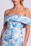Green Strapless Floral Printed Bodycon Short Homecoming Dress
