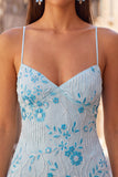 Apricot Bodycon Spaghetti Straps Beaded Short Homecoming Dress with Sequins