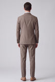 2 Piece Grey Shawl Lapel Single Breasted Men's Prom Suits