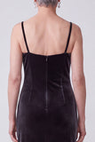 Black Velvet Embroidery Sequins Ruched Bateau Neck Mother of the Bride Dress with Chiffon Cape