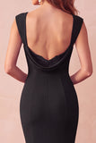 Black Mermaid Sweetheart Long Wedding Guest Dress
