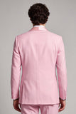 Double Breasted Pink Shawl Lapel Men's Prom Blazer