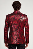 Peak Lapel Burgundy One Button Men's Prom Blazer
