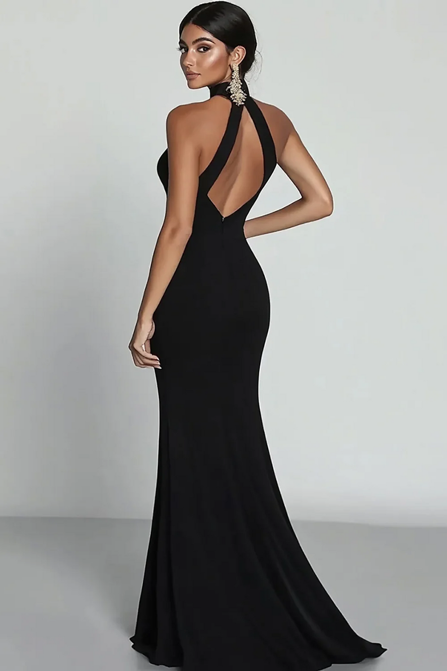 black formal wedding guest dress near me Zapakasa Women Black Sweetheart Ruffled Formal Dress Ruched Strapless  Mermaid Evening Dress main image 1