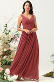 Desert Rose Spaghetti Straps Mermaid Open Back Bridesmaid Dress