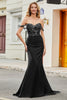 Load image into Gallery viewer, Fuchsia Mermaid Off The Shoulder Long Formal Dress with Sequins