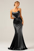 Load image into Gallery viewer, Mermaid Dusty Blue Satin Spaghetti Straps Long Formal Dress