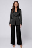Shawl Lapel Light Blue 2 Piece Women's Suits