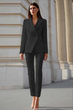 Ivory Peak Lapel 2 Pieces Long Sleeves Women Formal Suits