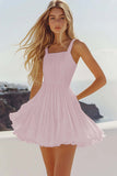 Black A Line Short Pleated Short Cocktail Dress