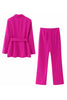 Load image into Gallery viewer, Fuchsia 2 Piece Shawl Lapel Women Suits