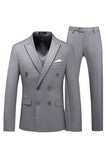 Hot Pink Double Breasted 2 Piece Formal Men Suits