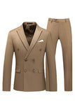 Hot Pink Double Breasted 2 Piece Formal Men Suits
