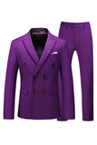 Hot Pink Double Breasted 2 Piece Formal Men Suits