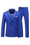 Hot Pink Double Breasted 2 Piece Formal Men Suits