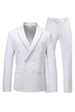 Hot Pink Double Breasted 2 Piece Formal Men Suits