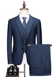 Black Notched Lapel Two Buttons Men's Wedding Suits