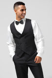 Black Shawl Lapel 3-Pieces Slim Fit Men's Wedding Suits