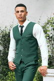 Dark Green Shawl Lapel 3 Piece Slim Fit Men's Formal Suits