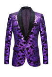 Red Sequins Men's 2 Pieces Suits