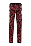 Red Sequins Men's 2 Pieces Suits