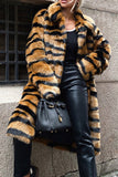 Brown Faux Fur Shearling Coat