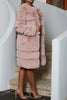 Load image into Gallery viewer, Pink Faux Fur Long Shearling Coat