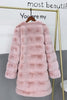Load image into Gallery viewer, Pink Faux Fur Long Shearling Coat