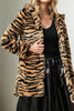 Load image into Gallery viewer, Brown Shawl Lapel Faux Fur Hooded Shearling Coat