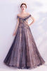 Load image into Gallery viewer, Sparkly Purple A-Line Tulle Long Formal Dress