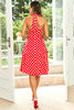 Load image into Gallery viewer, Red Button Polka Dots 1950s Pin Up Dress