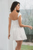 Load image into Gallery viewer, Simple White A-Line Short Graduation Dress