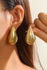 Load image into Gallery viewer, Simple Golden Metal Teardrop Earrings