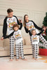 Load image into Gallery viewer, Black and White Plaid Christmas Deer Family Pajamas Set