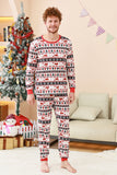 Black and White Printed Christmas Fmaily Matching Pajamas Set