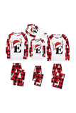 Red and White Christmas Printed Family Matching Pajamas Set