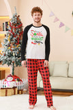 Black and Red Santa Printed Fmaily Pajamas Set