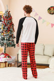 Black and Red Santa Printed Fmaily Pajamas Set