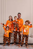 Pumpkin Print Orange Halloween Family Pajamas Set