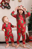 Red Christmas Tree Print Matching Christmas One-Piece Pajamas