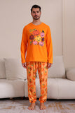 Halloween Orange Pumpkin Family Pajama Set